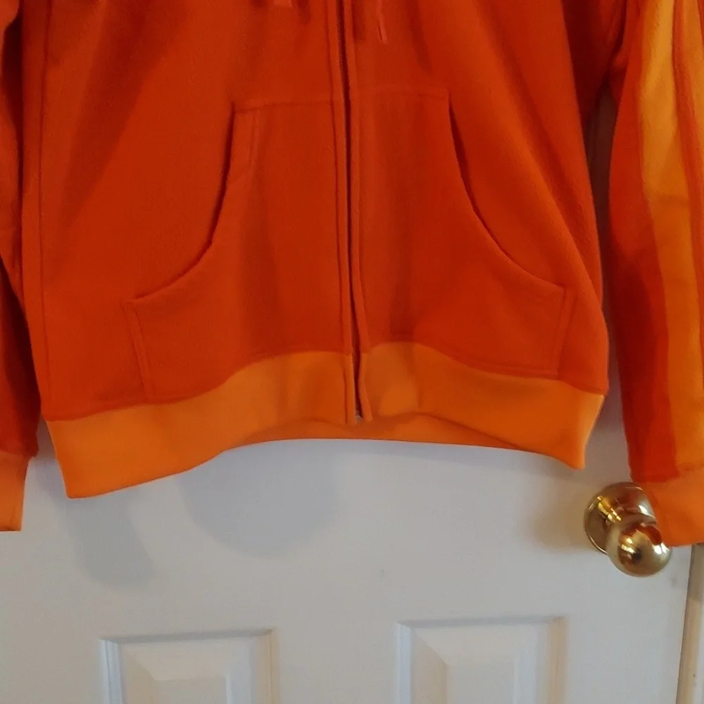 Y2k NIKE Full-zip Fleece Hoodie Jacket Women's Medium Orange